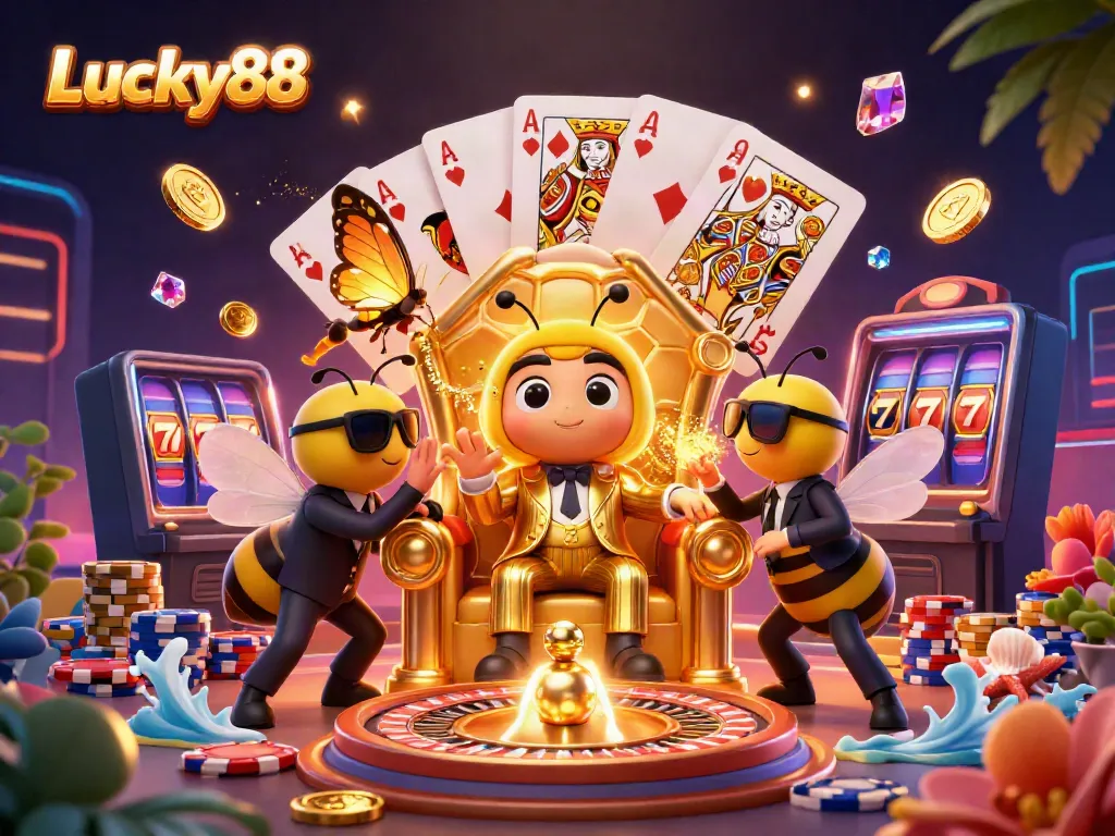 Experience Lucky88 with dynamic casino action, featuring vibrant characters and exciting game elements.