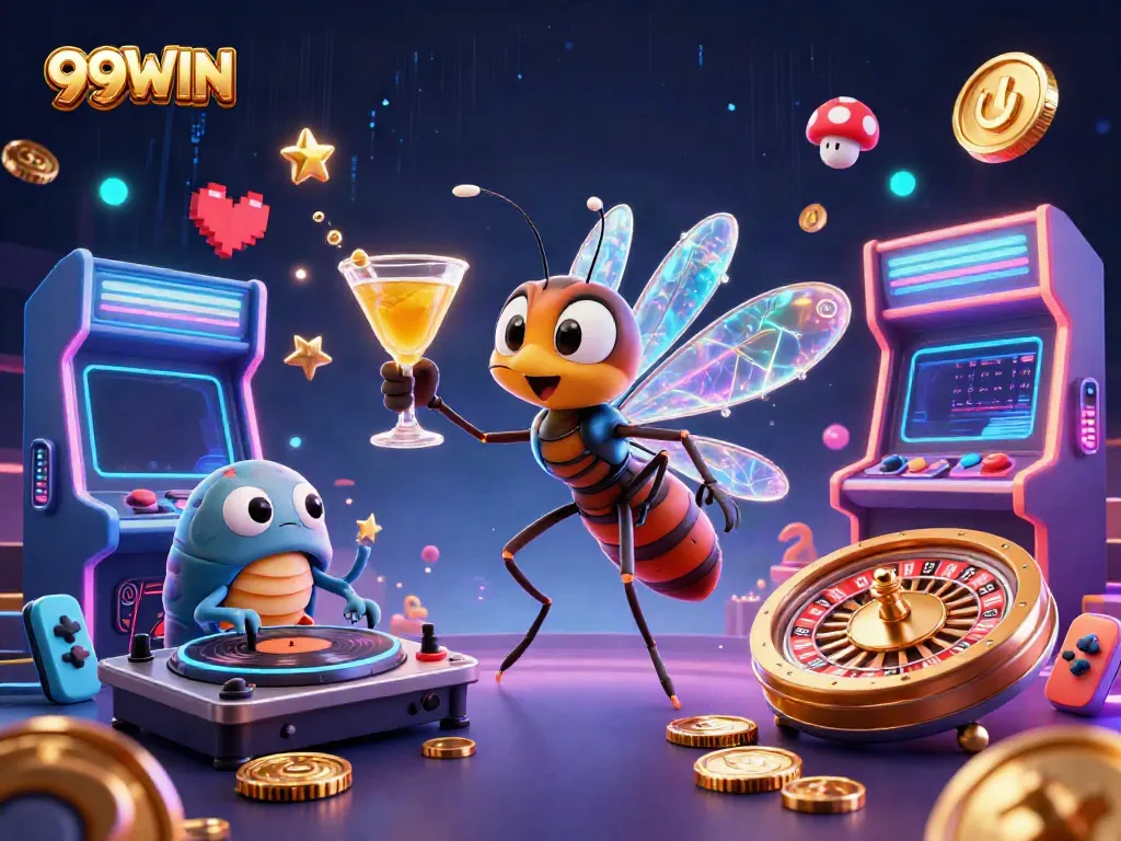 Play dynamic casino games with 99WIN's vibrant 3D animated characters and elements, enticing online experiences.
