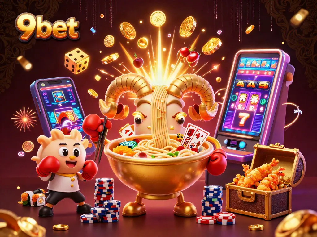 Join the excitement at 9bet with a colorful casino adventure featuring slot machines and engaging characters!