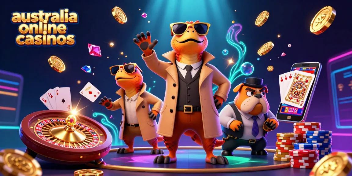 Experience the thrill of australia online casinos with raptors entering a VIP lounge in vibrant 3D art.
